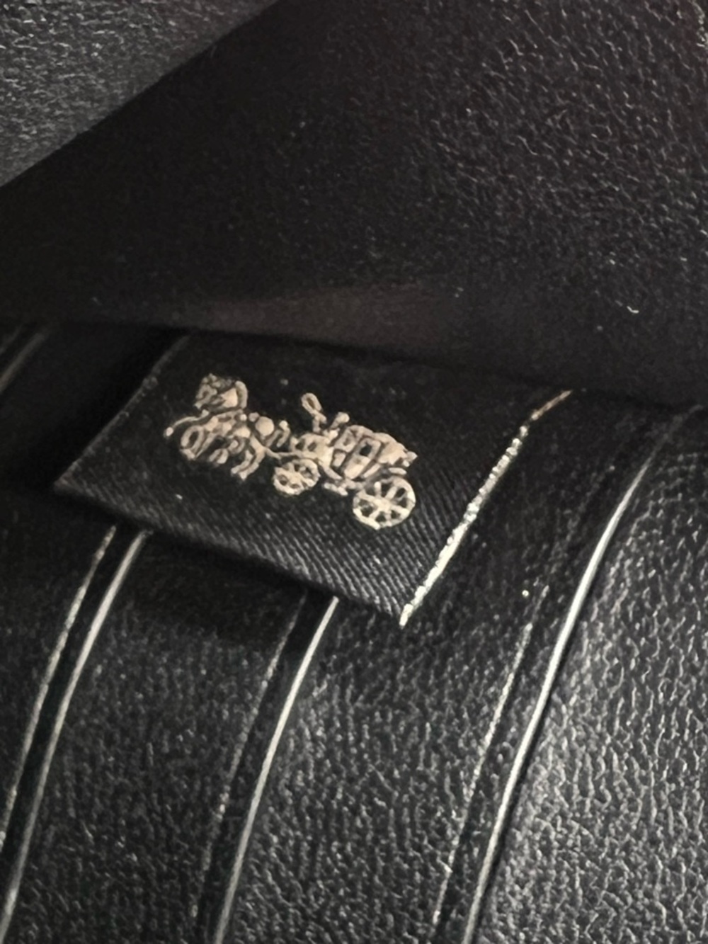 Coach Signature Elle Hardware Chain Black and Brown Leather Crossbody Bag - Picture 9 of 10